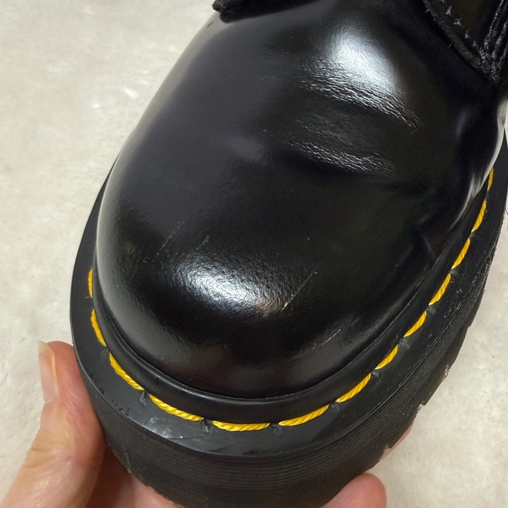⭐️Dr. Martens MOLLY Women's Leather Platform Boots BLACK BUTTERO size 8 - Picture 9 of 16
